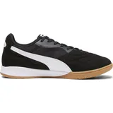 Puma King Top IT Soccer Shoe, Black White Gold, 40.5 EU