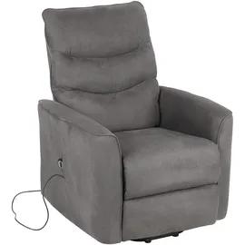 Duo Collection TV-Sessel DUO COLLECTION "Avila mit eletrischer Aufstehhilfe und Relaxfunktion", grau (anthrazit), B:78cm H:82cm T:90cm, Mikrofaser: 100% Polyester, Sessel, Taschenfederkern mit Stahlwellenunterfederung