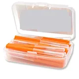 InterdentalbüRsten 30-50 Stück/Set Zahnstocher-Zahnreinigungsstäbchen, Zahnseide-Aufsatz, Interdentalbürste aus Kunststoff(30pcs-Orange)