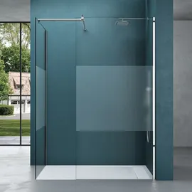 mai & mai Walk-In-Duschwand links 90 x 120 cm Klarglas 8mm ESG-Sicherheitsglas Bremen01ms-T