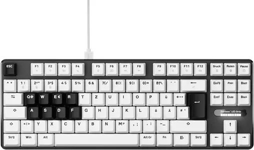 PCMK 3 HE TKL - Gaming Tastatur (TKL) - 80% - Nordic ISO - Weiss