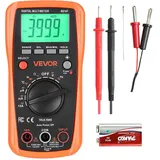 Vevor Digitalmultimeter, 4000-Count TRMS DC/AC Voltmeter Stromtester, Auto-Ranging-Multimeter für Strom, Spannung, Widerstand, Kapazität, Temperatur, Dioden, Durchgang, Tastverhältnis