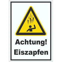 Achtung Eiszapfen Aufkleber A5 (148x210mm)
