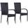 vidaXL Gartenstuhl 55 x 53 x 95 cm schwarz 2 St.