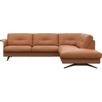 FLEXLUX Ecksofa Glow bequem und komfortabel durch hochwertigen Sitzaufbau, L-Form, Skandinavisches Design, In hochwertiger Verarbeitung braun