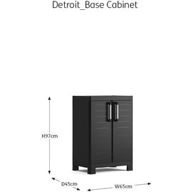 KETER Detroit 0,65 x 0,45 x 0,97 m schwarz