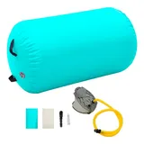 vidaXL Aufblasbare Gymnastik-Rolle mit Pumpe 100x60 cm PVC Grün