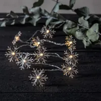 MARELIDA LED Lichterkette Schneeflocken - 10 warmweiße LED -