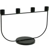 Viana Kerzenhalter Kerzenständer Adventskranz Metall Tischdeko 27,5cm Schwarz
