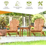 Klappbares Adirondack-Stühle-Set mit Tisch, Eukalyptusholz