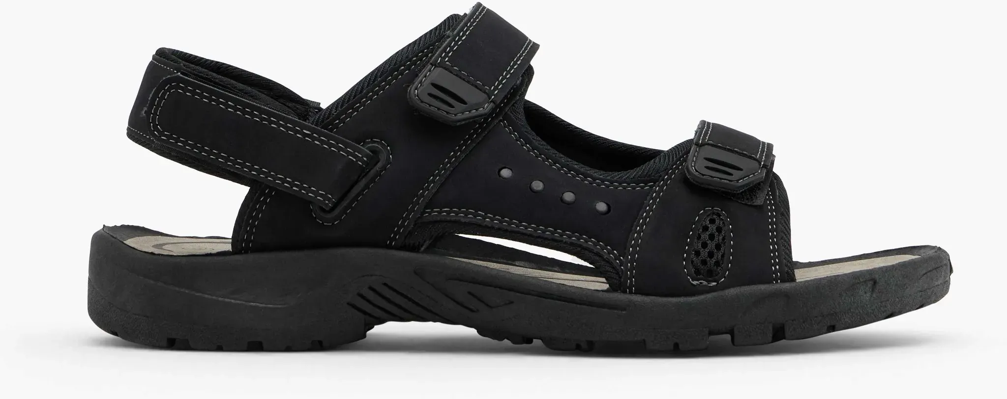 Bio Comfort  Sandale Schwarz, Herren, Größe: 41, Material: PU/Textil - Bio Comfort  Sandale Schwarz, Herren, Größe: 41, Material: PU/Textil - man - Schwarz