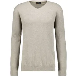 V-Ausschnitt-Pullover RAGMAN, Herren, Gr. 52, braun (walnuss, 875), 100% Baumwolle, casual, V-Ausschnitt, Langarm, Pullover