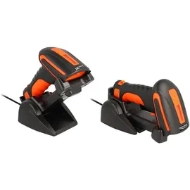 DeLock 90556 2D-Barcodes), Barcode-Scanner, Orange, Schwarz