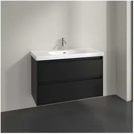 Villeroy & Boch Skyla Waschtischunterschrank 2 Auszüge, 972 x 596 x 439 mm, Volcano Black