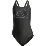 adidas Women's Big Bars Swimsuit Badeanzug, Black, 42