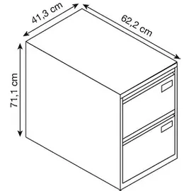 BISLEY Light Hängeregistraturschrank 41,3 x 62,2 x 71,1 cm blau
