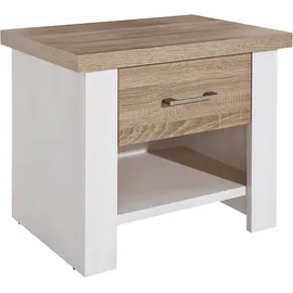 SchlafKONTOR Nachtschrank Luca 60 x 42 x 49 cm Beige