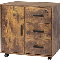 Relaxdays Rollcontainer 57 x 60 x 40 cm vintagebraun
