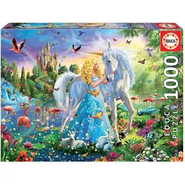 Educa Borras Educa 9217654 Prinzessin und Einhorn, 1000 Teile Puzzle