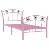 vidaXL Einzelbett mit Fußball-Design Rosa Metall 90x200 cm