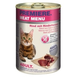 PREMIERE Meat Menu Adult Rinderherzen 6x400 g