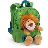 NICI Rucksack mit Plüschtier Löwe - grün