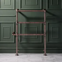 Badheizkörper, elektrisch, traditionell, 930 x 632mm, geölte Bronze, Wandmontage - Salina Hudson Reed