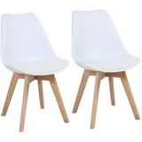 Svita Esszimmerstuhl MATS Kunstleder Weiß 2er Set