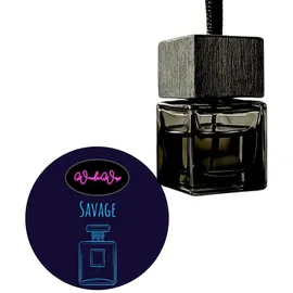 wonderwax Auto Duft Quadratisch schwarz-schwarz 8 ml|Savage|Innenraum Parfüm Car Scent Baum Geruch Luxus Aufhänger