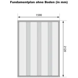 Karibu Fahrradgarage Terragrau 162,5 cm x 216,5 cm