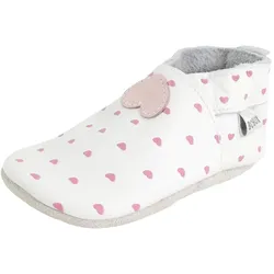 Herz Blossom Hearts Baby Krabbelschuhe, Weiß (White)