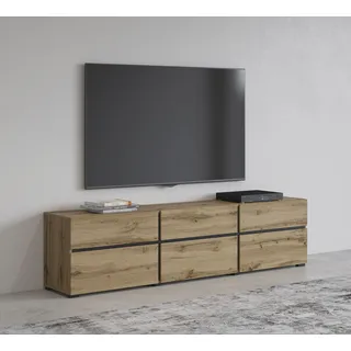 INOSIGN »Cross, moderne grifflose TV-Kommode,3 Klappen/3 Schubkästen«, Breite 180 cm, TV-Schrank mit viel Stauraum, TV-Board