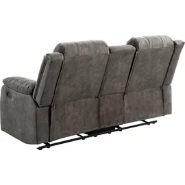 Atlantic Home Collection 2-Sitzer »Cicero« mit Relaxfunktion, Federkern und Getränkehalter, grau