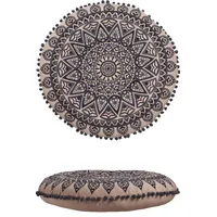 Marrakesch Orient & Mediterran Interior Aziza Bodenkissen 60 x 60 cm Schwarz