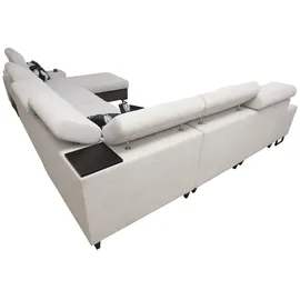 kaiser möbel Großes Ecksofa,Schlaffunktion MELODY IV MINI Tauro/Freya Graphit/Anthrazit Links