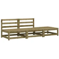 vidaXL Gartensofa ohne Armlehnen mit Hocker Kiefernholz Imprägniert