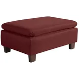 58 aufm Kessel Polsterhocker Kaylil Flachgewebe 58 x 0 x 0 cm Rot