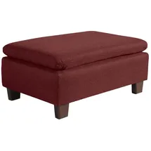 58 aufm Kessel Polsterhocker Kaylil Flachgewebe 58 x 0 x 0 cm Rot