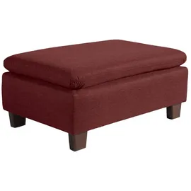 58 aufm Kessel Polsterhocker Kaylil Flachgewebe 58 x 0 x 0 cm Rot