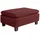 58 aufm Kessel Polsterhocker Kaylil Flachgewebe 58 x 0 x 0 cm Rot
