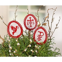 buttinette Palmstrauß-Stecker "Ostern", 3er-Set