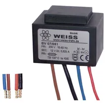 Weiss Elektrotechnik 07/053 Kompaktnetzteil Transformator 1 x 230 V 1 x 8 V/AC 10 VA 1250 mA