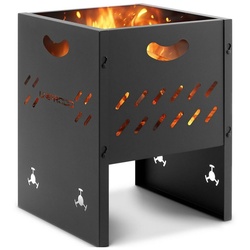 Uniprodo Feuerschale Feuerschale Feuerkorb Garten-Feuerkorb Garten-Feuerschale Feuerstelle schwarz