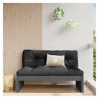 vidaXL Mittelsofa Grau 120x80 cm Massivholz Kiefer