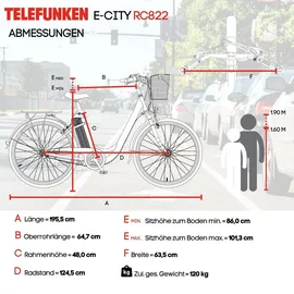 Telefunken Multitalent RC822 28 Zoll RH 48 cm weiß inkl. Fahrradkorb