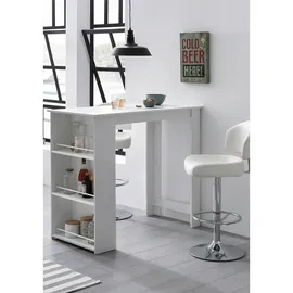 Wohnling Bartisch rechteckig 120 x 60 x 107 cm Weiß
