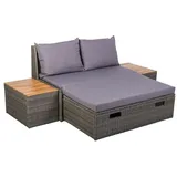 OUTLIV. Multifunktionales Daybed Aluminium/Rattan Hellgrau