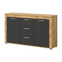 MID.YOU Sideboard Jam ca. 125x80x35 cm Eiche/Grau