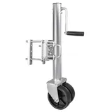 MAXXHAUL 70149 Anhängerheber mit Doppelrädern, 67,3–96,5 cm Hebebühne, 680 kg Kapazität, Zink, Grau