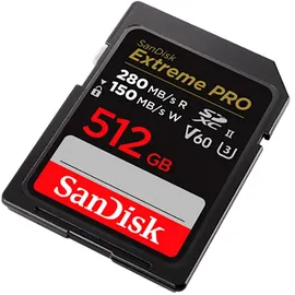 SanDisk SDXC Extreme PRO 512GB 280MB/s V60 UHS-II Speicherkarte 512 GB